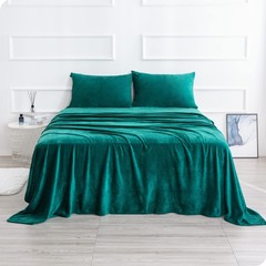Velvet Plush Sheets Set Full Size, Micro Fleece Extra Soft Cozy Sheet and Pil…