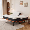 Split Top King Adjustable Bed Frame & 14" Gel Memory Foam Mattress, Orange gallery