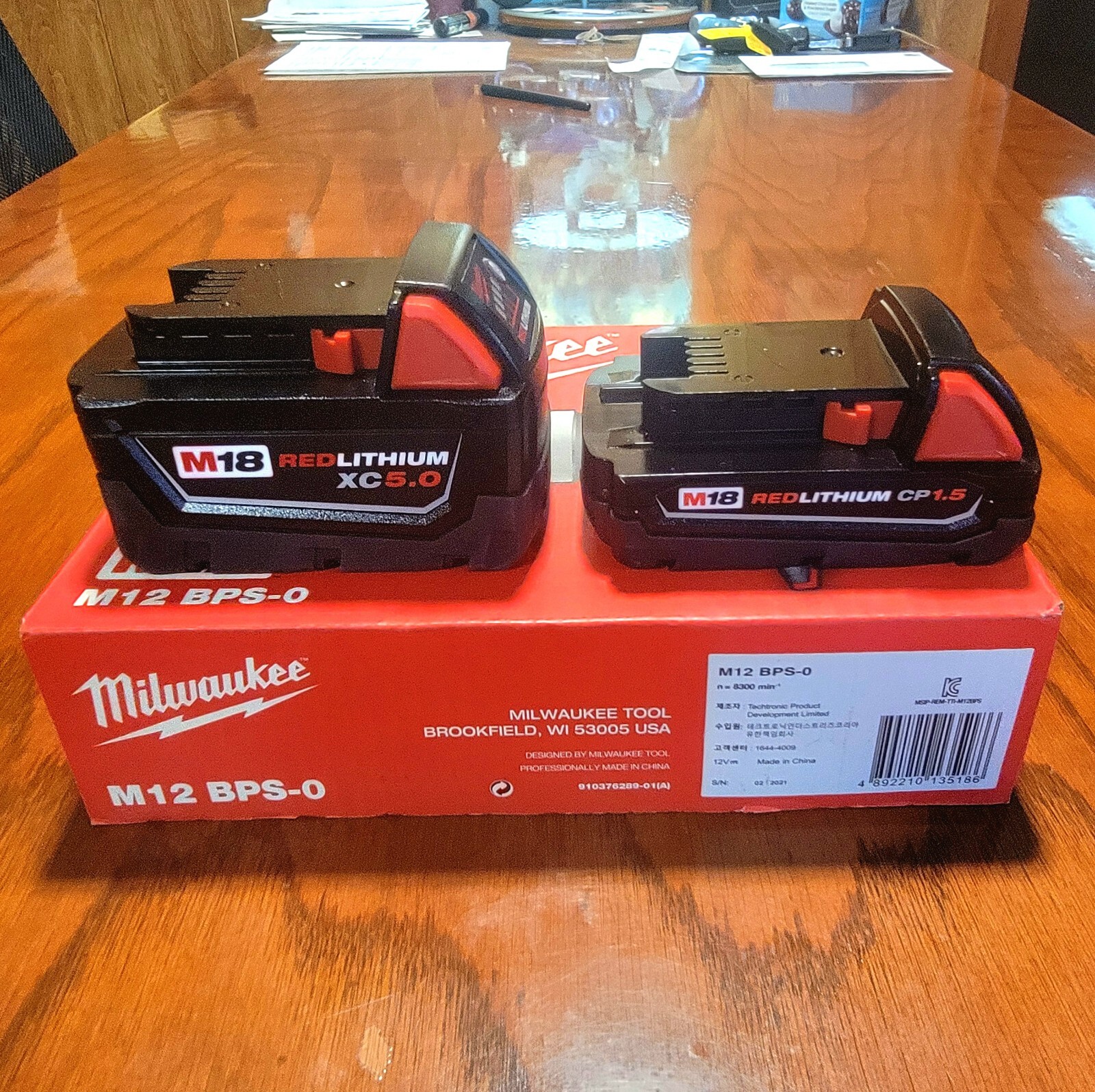100% Guaranteed GENUINE- NEW Open Box-Milwaukee M18 5.0Ah And 1.5 Batteries gallery