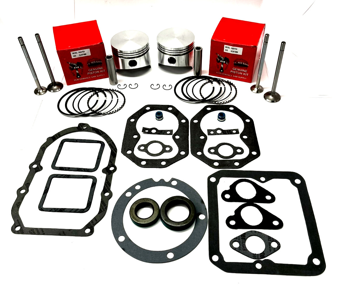NEW PISTONS, VALVES, GASKET SET, CRANK & VALVE SEALS FITS ONAN P224 NH NHC T260 gallery