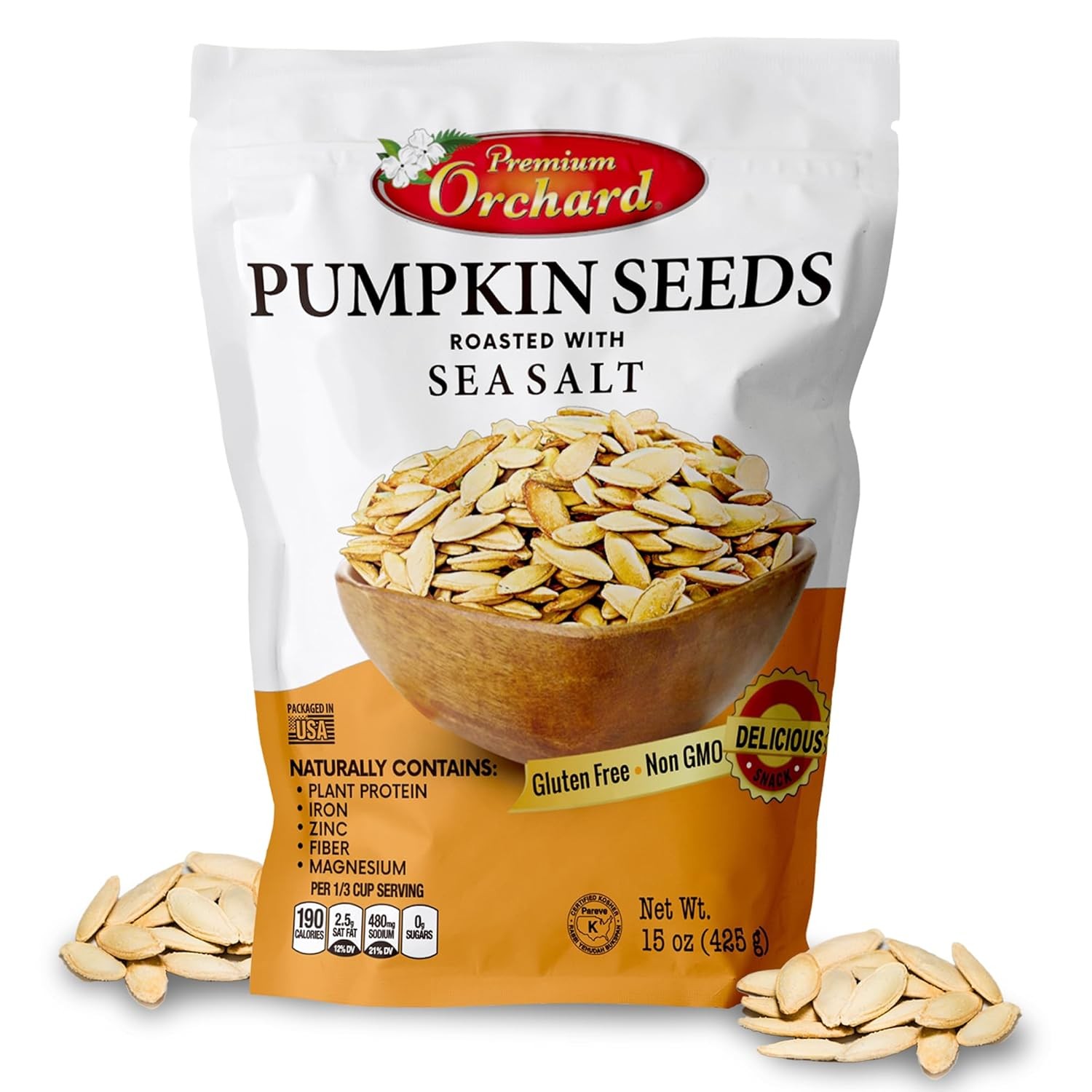 ROASTED PUMPKIN SEEDS to Eat in Shell by Premium Orchards MIXED NUTS Salted... gallery