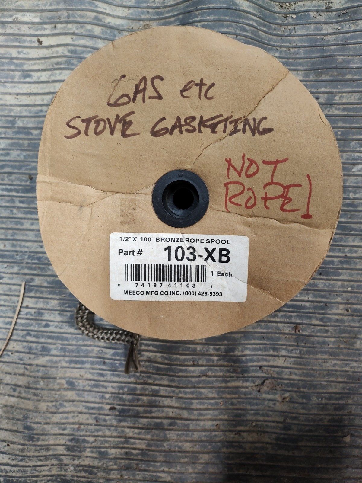 Meeco's Red Devil 1/2 In. x 100 Ft. Black Rope Gasketing (Bulk) 103-XB Meeco's gallery
