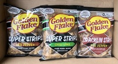 Golden Flake Cracklin & Super Strips Red Pepper Chili Lime Chicharrones VARIETY