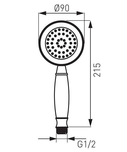 Retro Chrome Plastic Vintage Bath Shower Head Replacement gallery