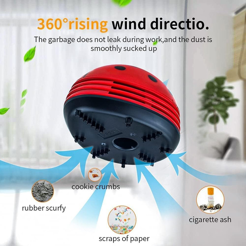 Mini Portable Handheld Cordless Tabletop Crumb Sweeper Desktop Dust Vacuum Clean gallery
