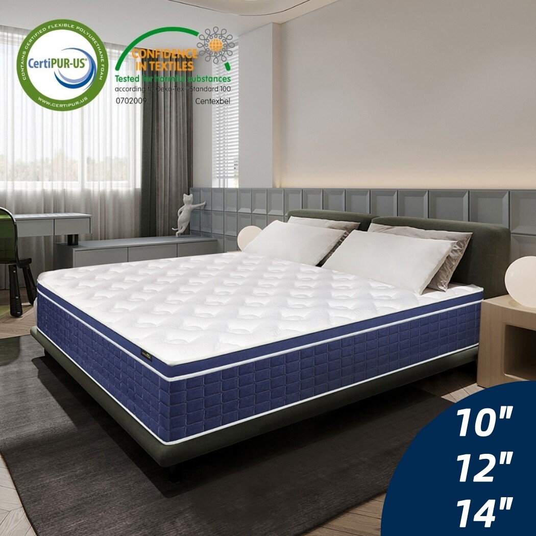 14"12" Memory Foam Mattress Twin Full Queen King Size Pocket Spring Bed in a Box gallery