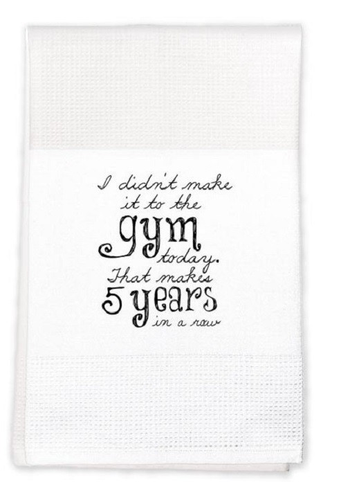 Mariasch Studios Humorous Exercise 5 Years Waffle Dish Kitchen Towel gallery