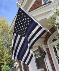 3×5 Quality FADE Resistant Thin Blue Line American Police Flag 3X5′ 120D premium