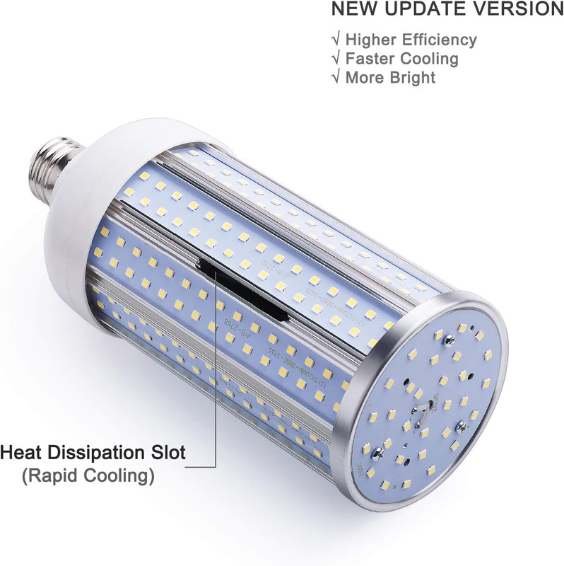 2-Pack（500W Equivalent） LED Corn Light Bulb 60W 6000 Lumen 6500K Large Area Cool gallery