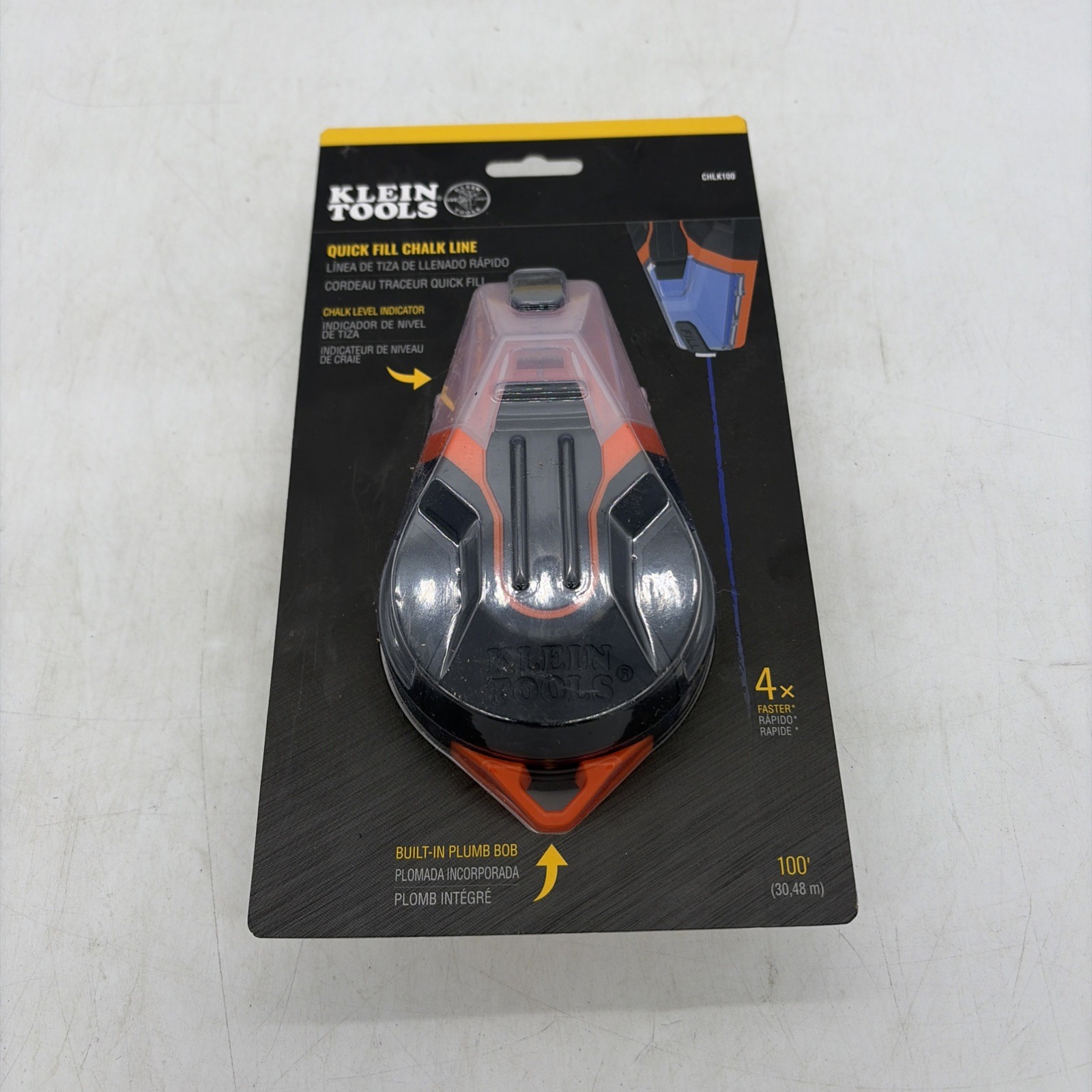Klein Tools CHLK100 & CHLK00R Chalk Line Red Plus 2 Cartridges gallery