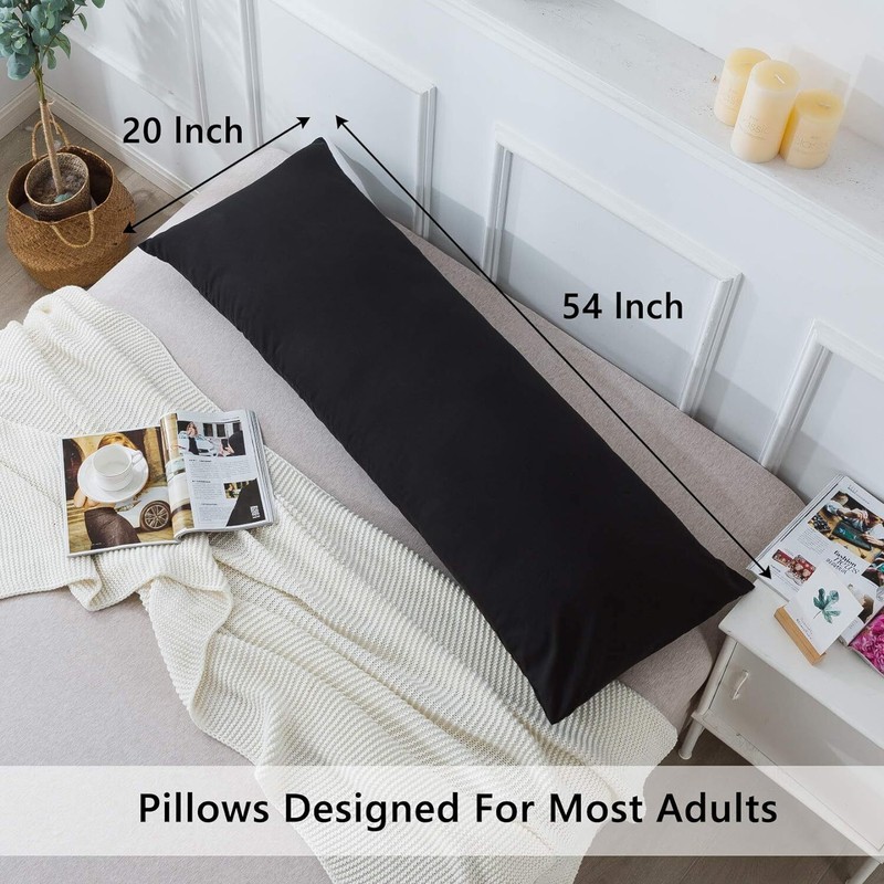 Body Pillow with Pillowcase - Soft Long Bed Pillow for Adults - Breathable Full gallery