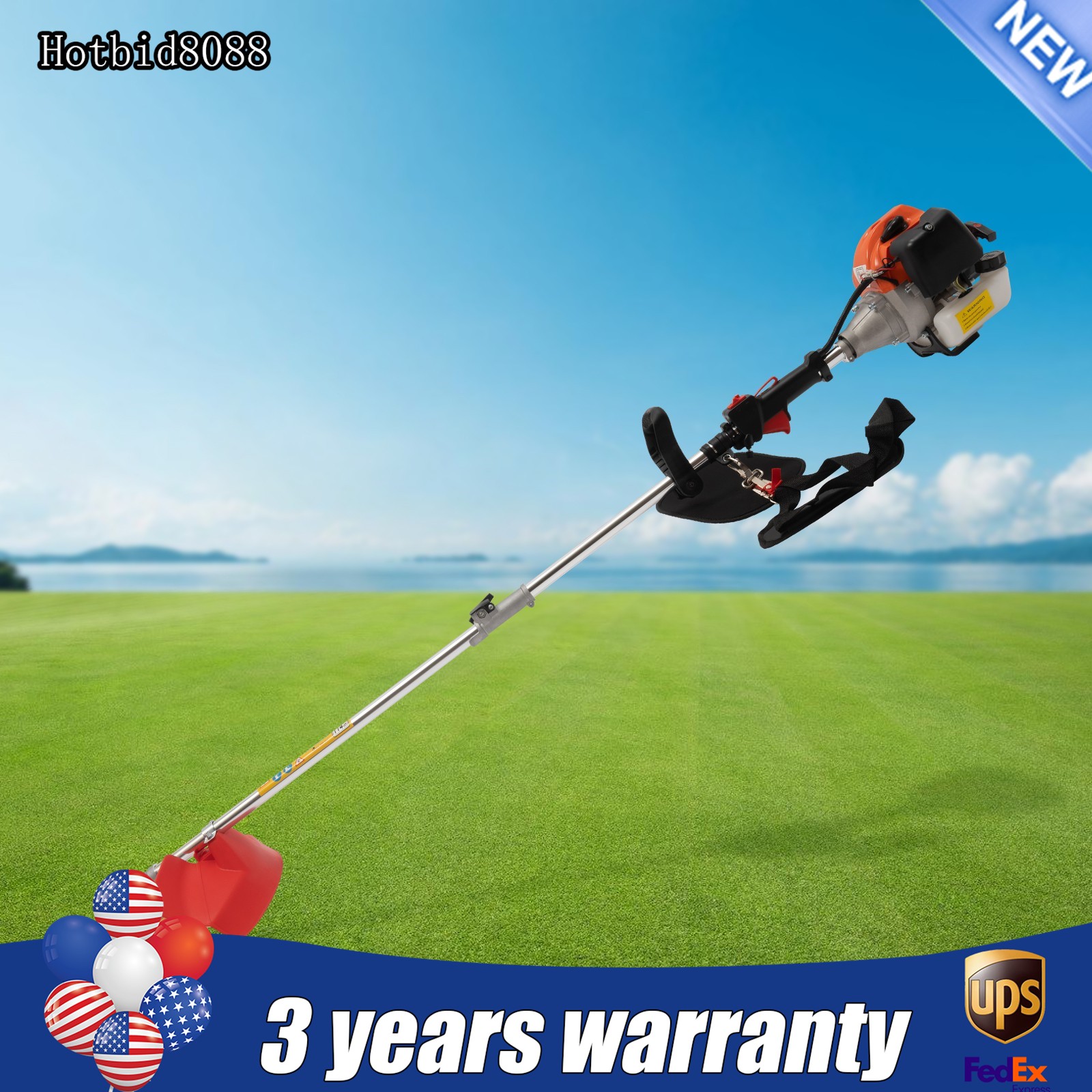 33cc 2-stroke Side-mounted Brush Cutter Weed Wacker Grass Trimmer 0.81kw gallery