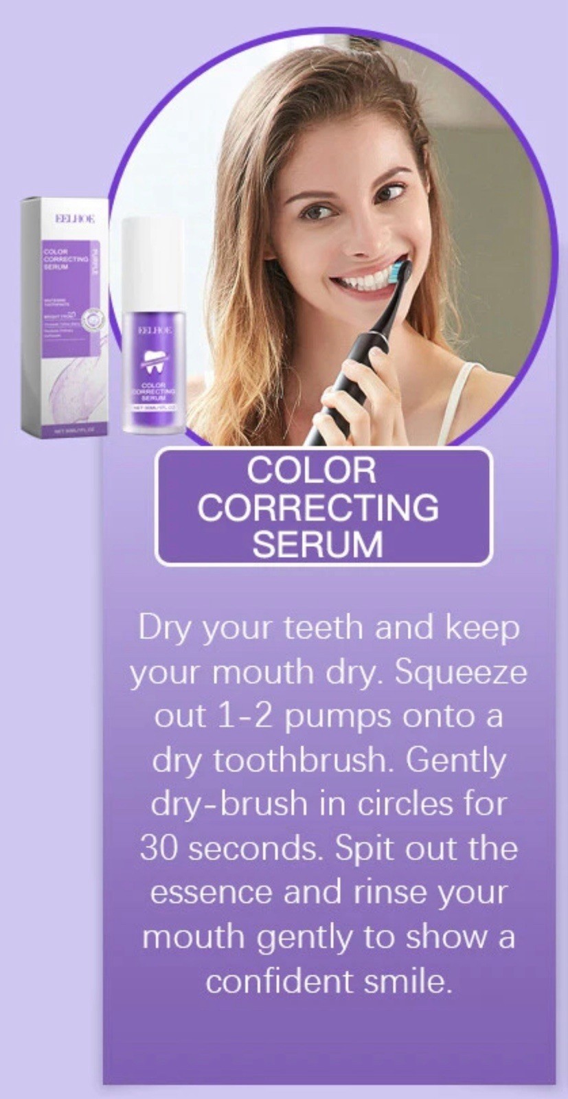 EELHOE V34 1 Fl Oz. Purple Toothpaste Toothpaste Teeth Repairing, Oral Cleansing gallery