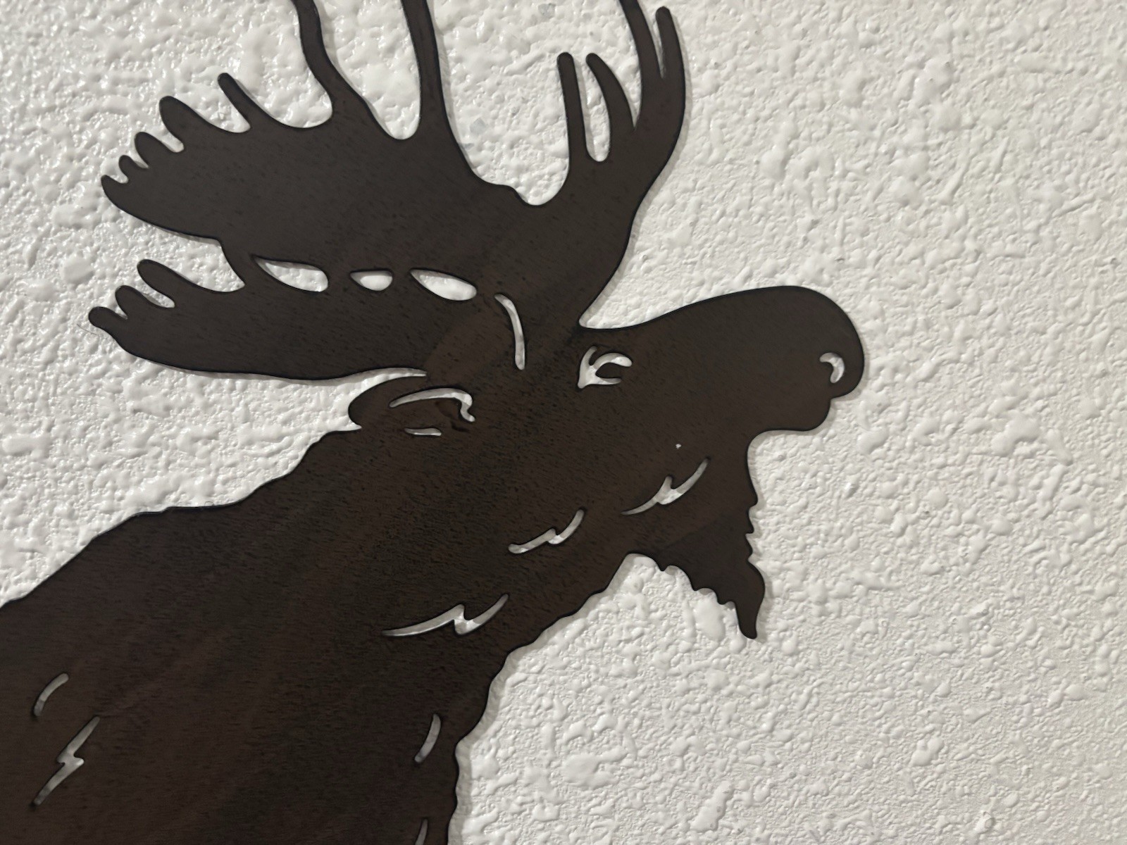 Rustic Metal Moose Wall Hanger 20 Inches By 19 Inches gallery