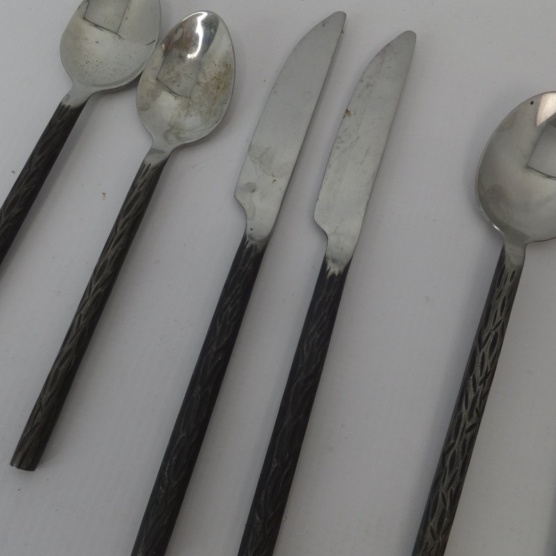 8 Pc Set Home Flatware Round Handle Rustic Replacement Pieces gallery
