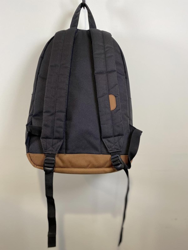 Herschel Black Backpack with Brown Suede Bottom 5