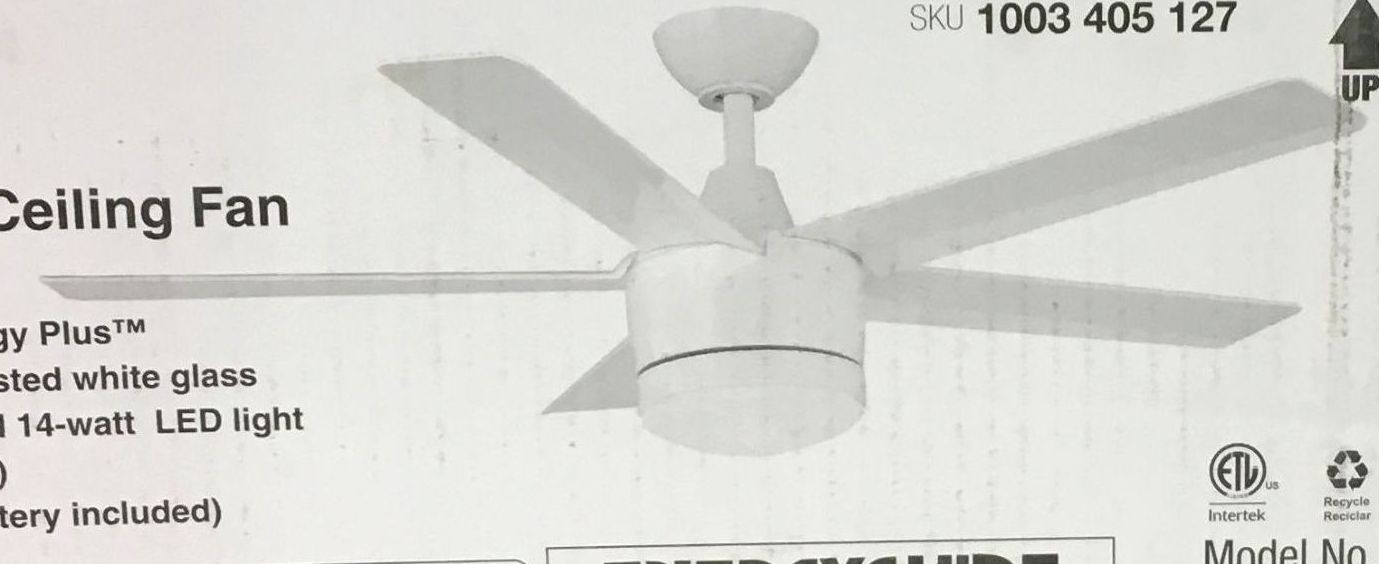 Home Decorators Merwry 48in. Integrated LED Indoor White Ceiling Fan SEALED gallery
