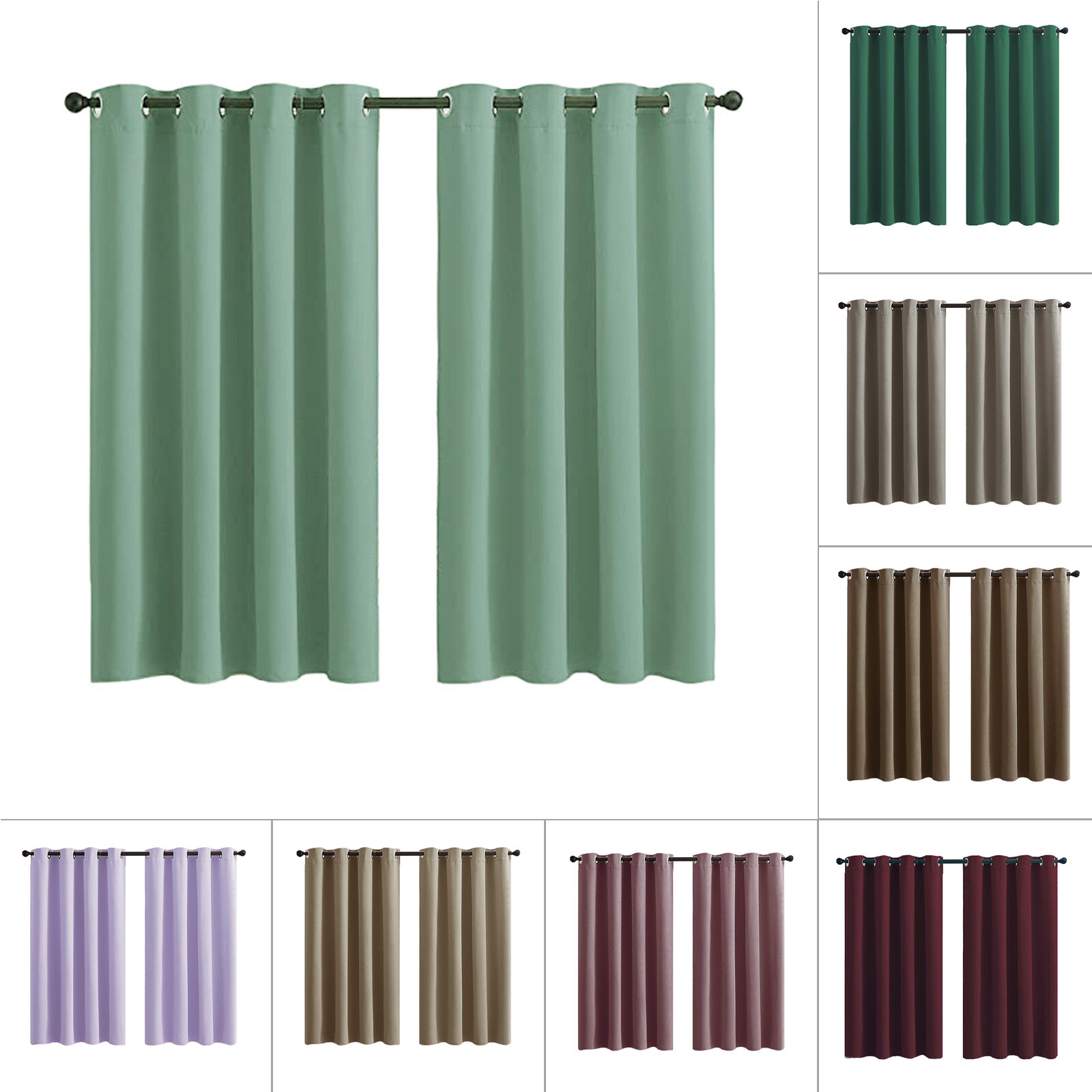 Window Curtains For Bedroom 2 Panels Office Curtain Blackout Grommet Drapes gallery