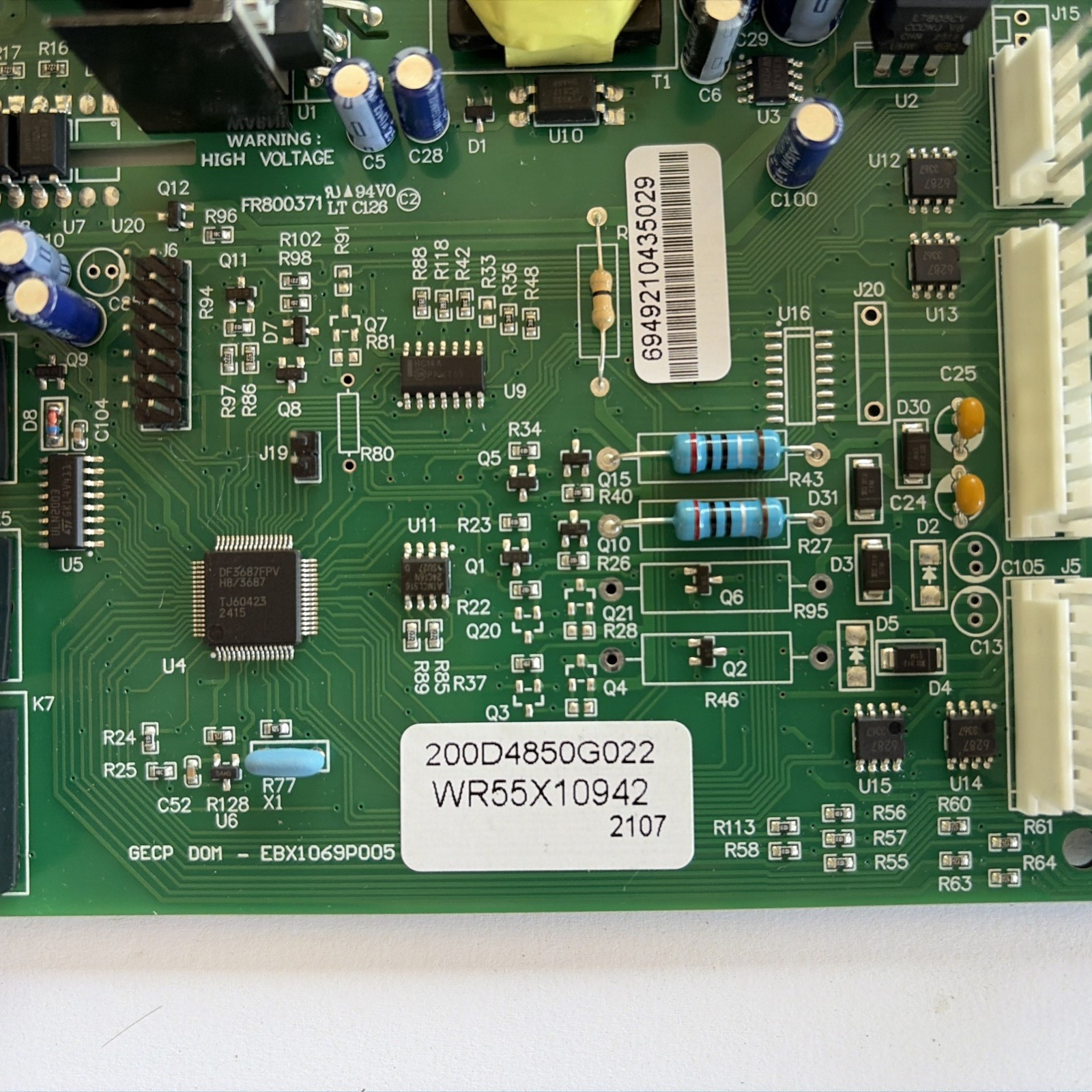 200D4850G022 GE Refrigerator Main Control Board Replacement WR55X10942C PS1672 gallery