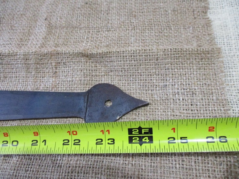 4 HUGE Strap T Hinges 24" Tee Hand Forged Gate Barn Rustic Medieval Iron Large gallery