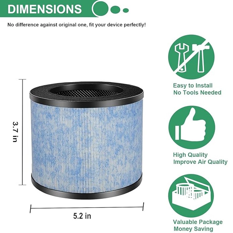 1-4 pack AP100 Filter Replacement compatible with Instant AP100 Air Purifier gallery