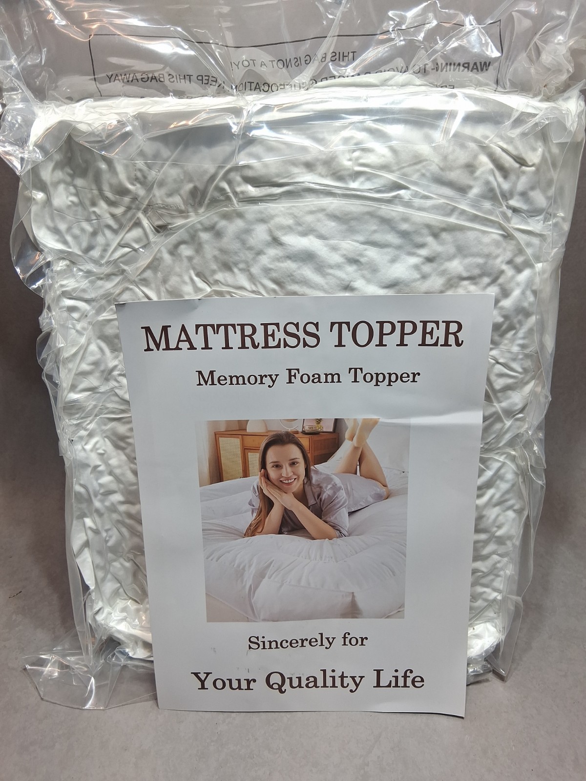 WhatsBedding Memory Foam Mattress Topper Twin Size Memory Foam Filled Warming Co gallery