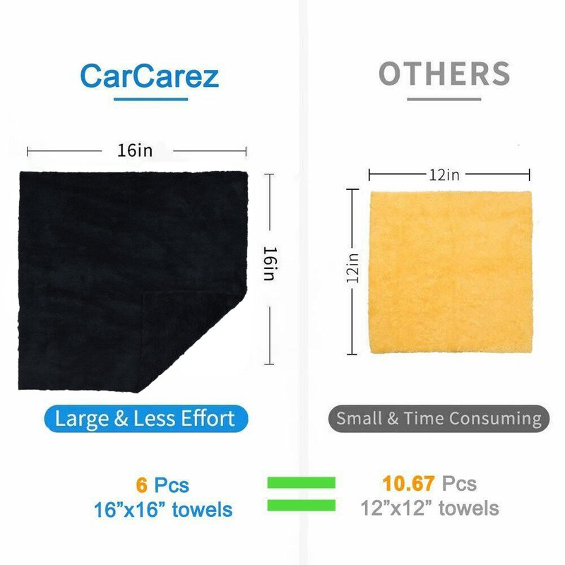 6 Pcs Edgeless Ultra Plush Microfiber Car Drying Towels Wash Buffing Detailing gallery