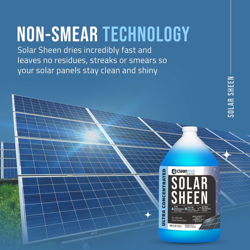 CLEANTITE Solar Panel Cleaner 1 Gallon (Makes 512 G) - 128 Fl Oz (Pack of 1) gallery