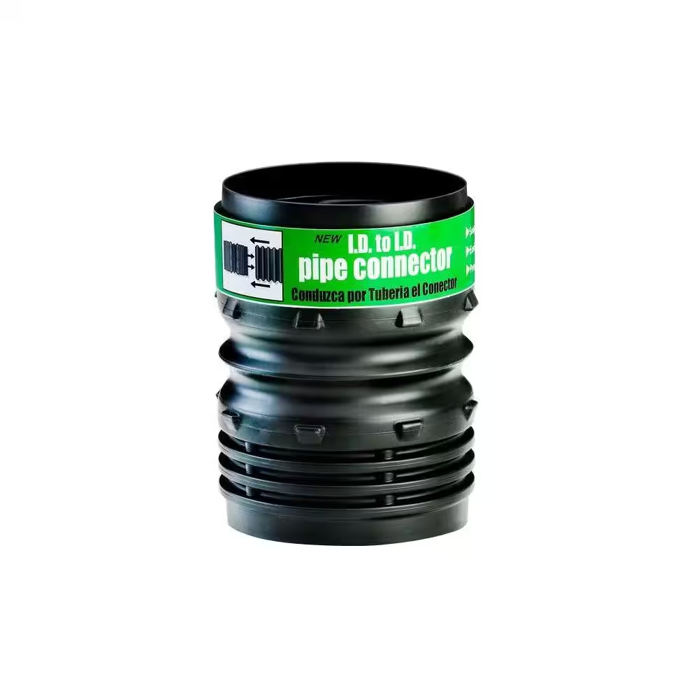FLEX Drain 4 In. Black Copolymer Universal Drain Pipe Connector gallery