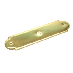 CENTURY HARDWARE Classique 3-1/2″ Cabinet Knob Backplate in Solid Bright Brass