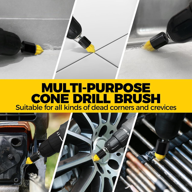 6Pack Drill Brush Power Scrubber Cleaning Brush Extended Long Attachment Set All gallery