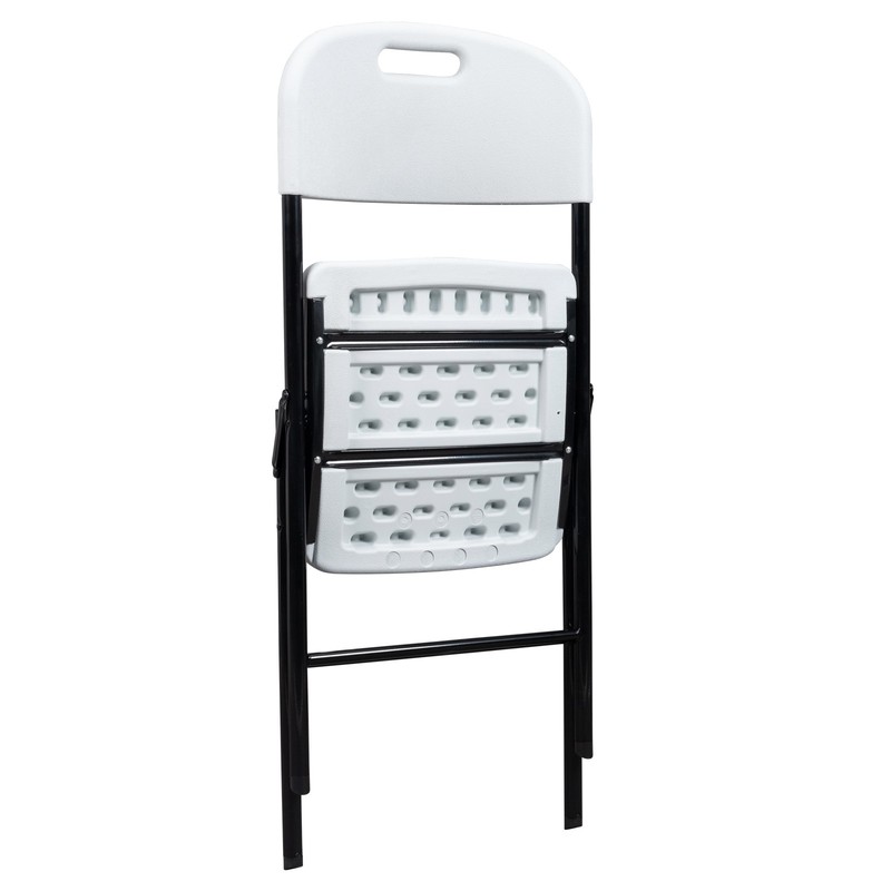 4-20PCS Outdoor Plastic Portable Folding Chair Commercial Steel Frame Seat White gallery