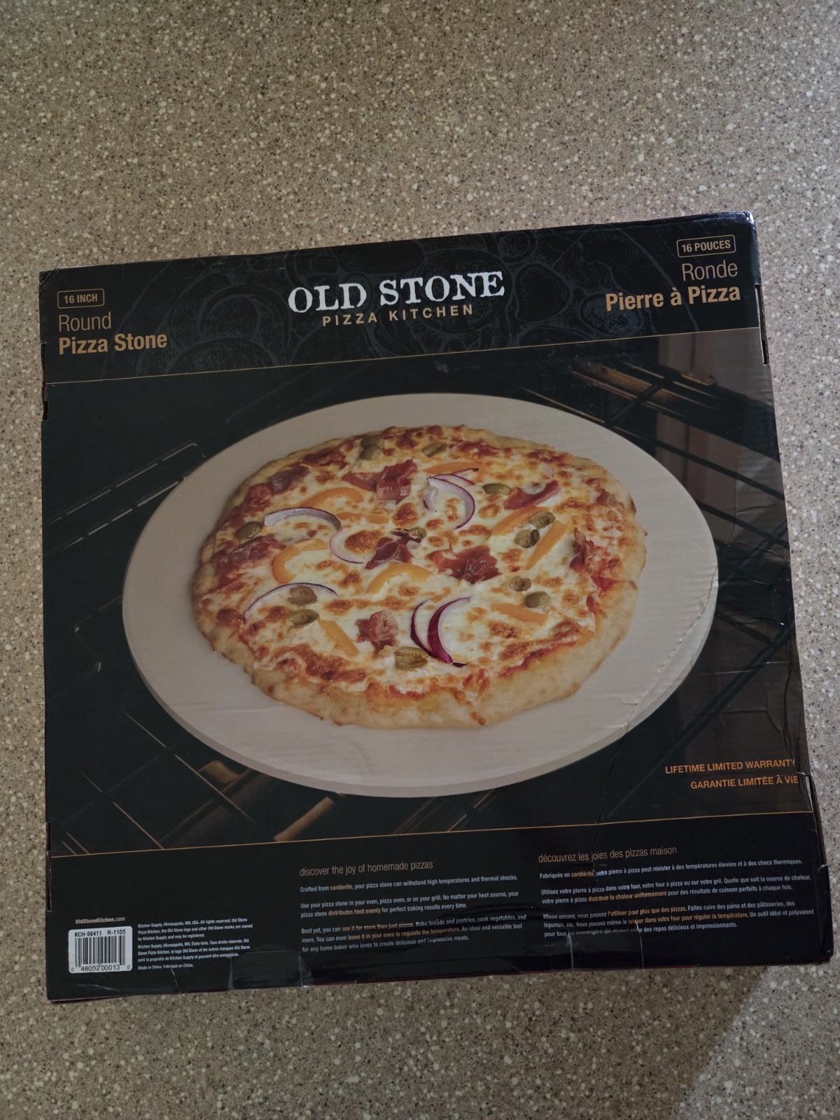 Old Stone Pizza Kitchen 16" Round Beige Pizza Stone Oven Safe 1450°F Hand Wash gallery