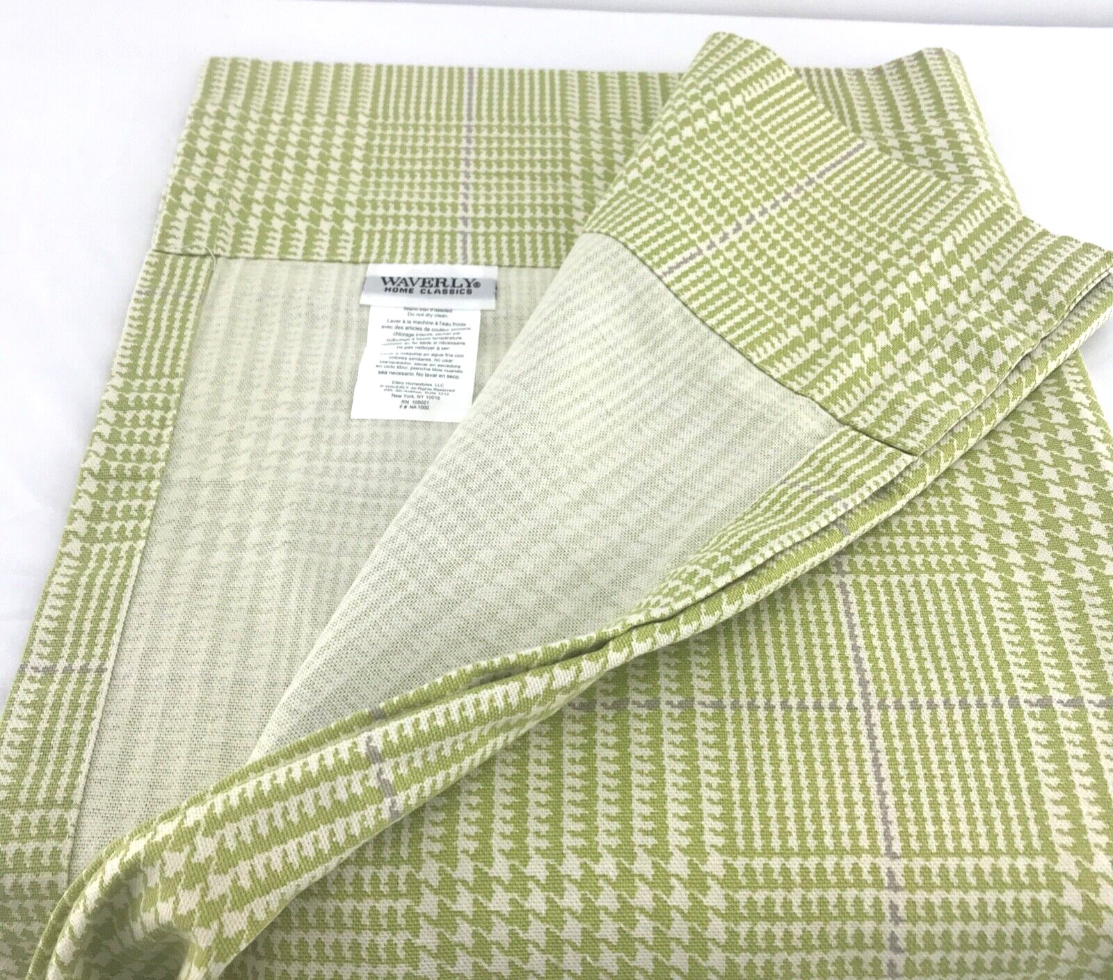 Waverly Lime Green Check Houndstooth Valance 51" x 19" - 100% Cotton gallery