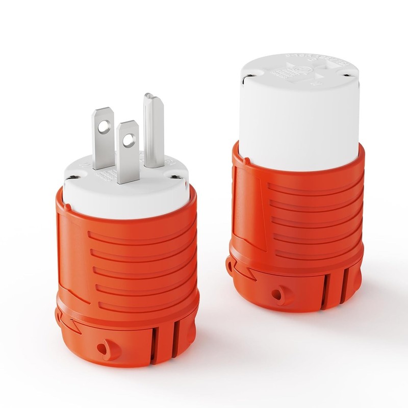 Adjustable 3-Prong Plug & Connector Set, Reliable for Home and Industrial Use gallery