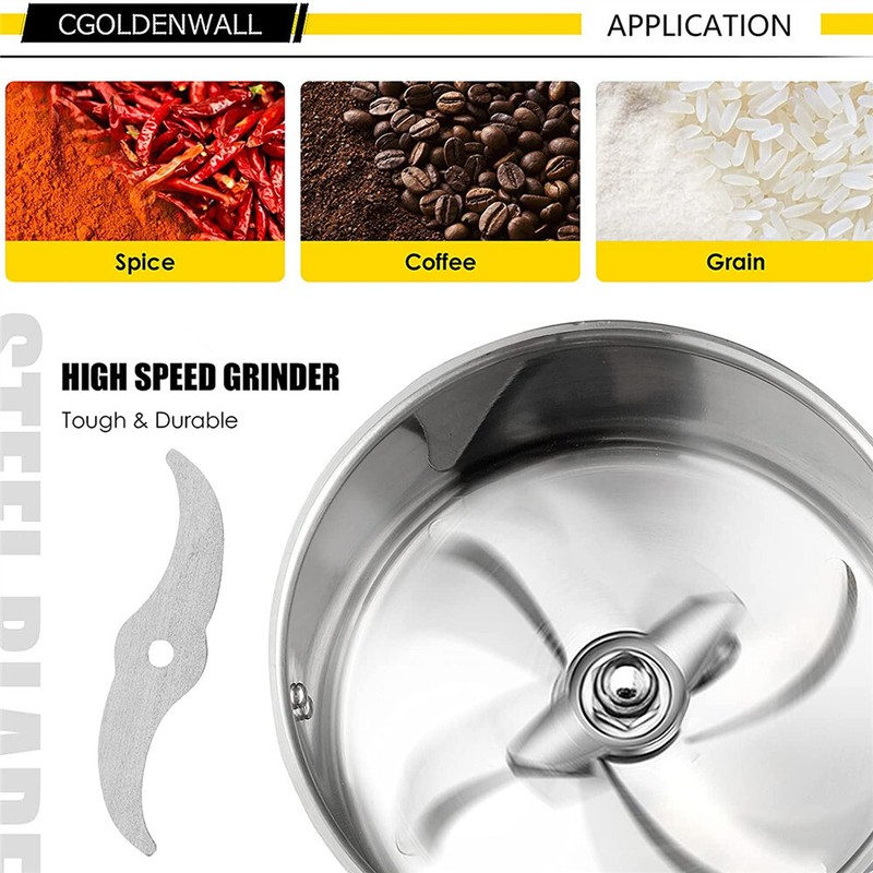 Electric Grain Mill Grinder 800g Commercial Spice Grinder High-Speed Pulverizer gallery