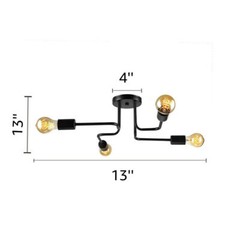 4-Light Sputnik Ceiling Light LED Flush Mount – Modern Chandelier Fixture Home