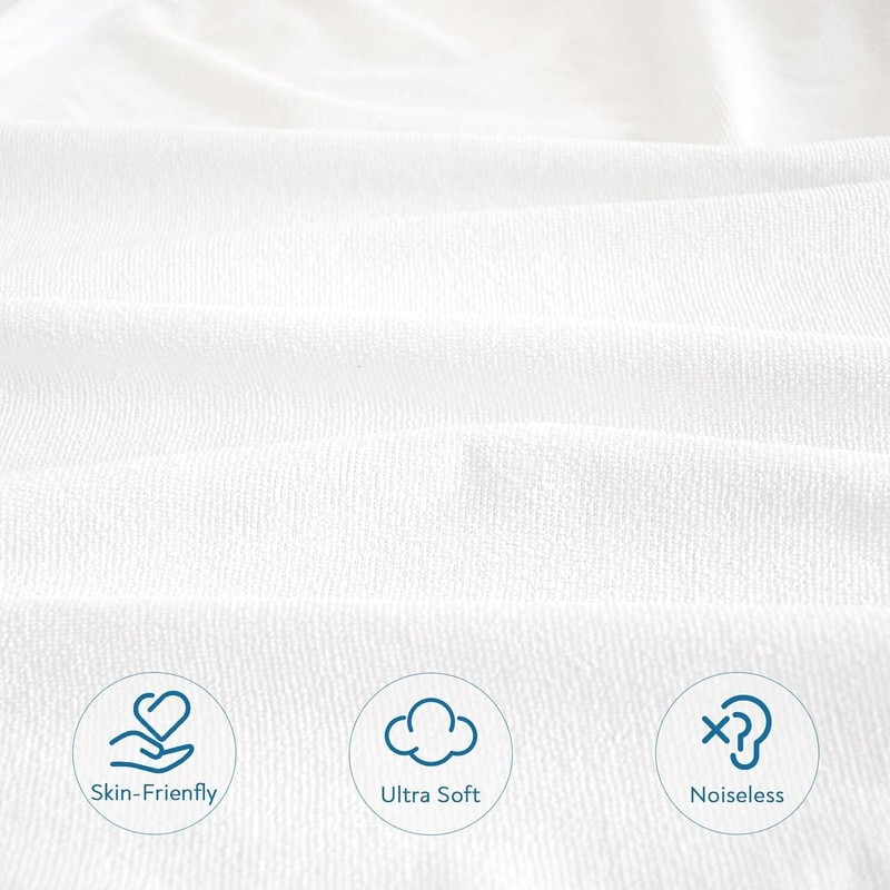 Terry Split King Mattress Protector Pad Cover for Adjustable Bed Fitted up-14'' gallery
