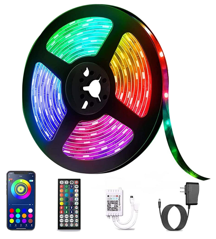 TENMIRO 33ft Waterproof LED RGB Strip Lights gallery