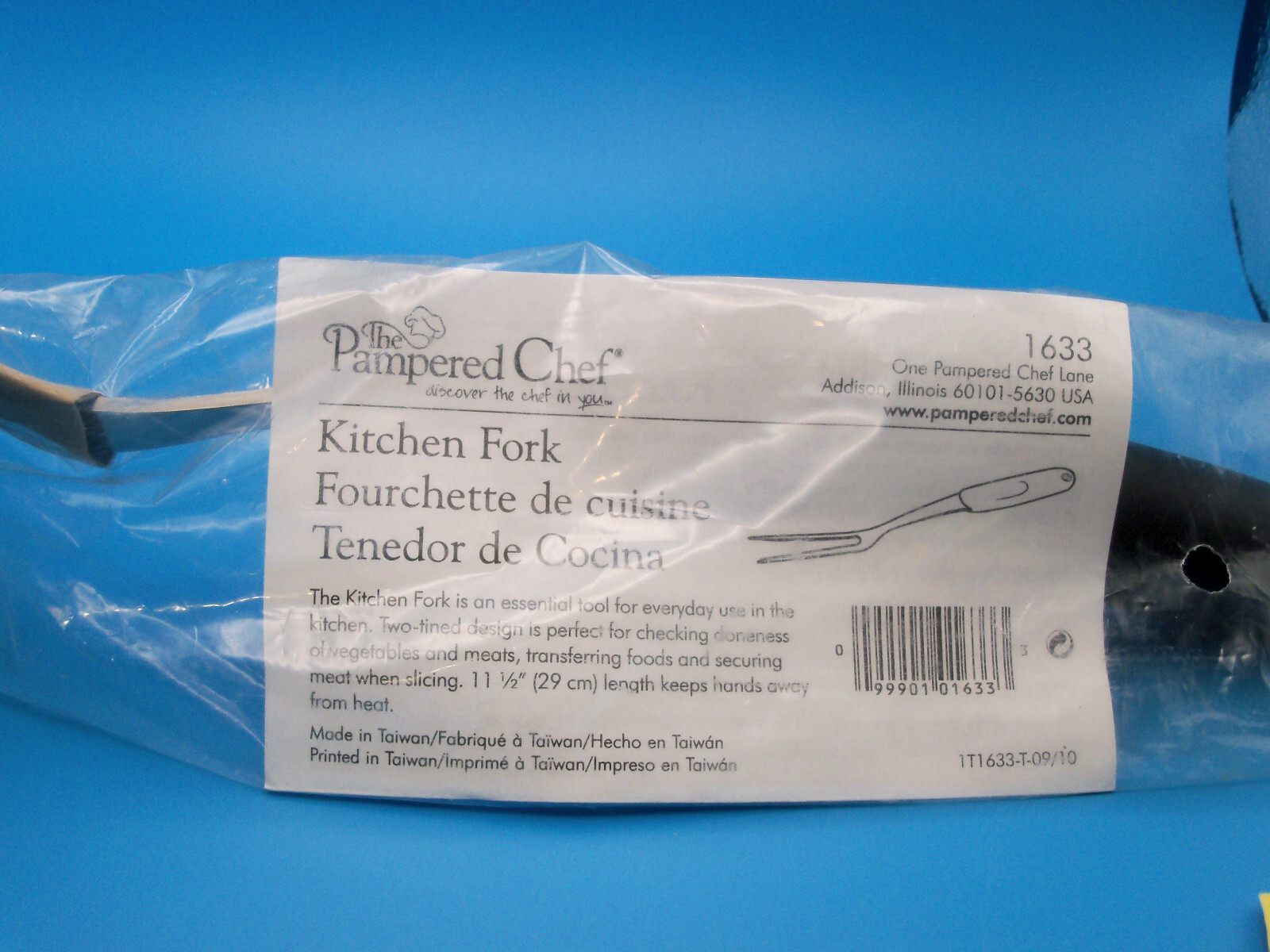 PAMPERED CHEF NEW IN PACKAGE 1633 KITCHEN FORK LARGE COOKING UTENSIL 11 1/2" gallery