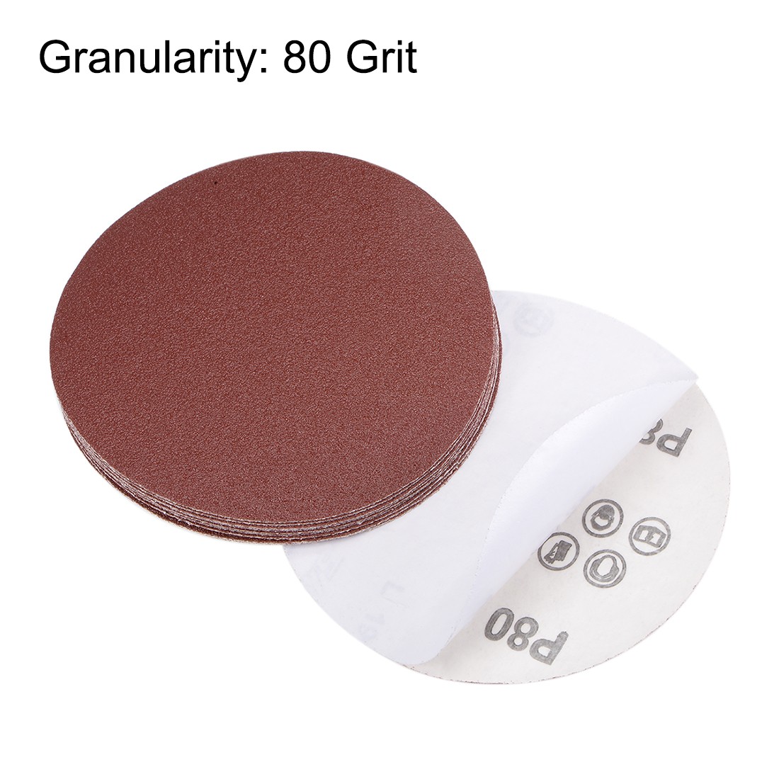 5-Inch PSA Sanding Disc Aluminum Oxide Adhesive Back Sandpaper 80 Grit 15Pcs gallery