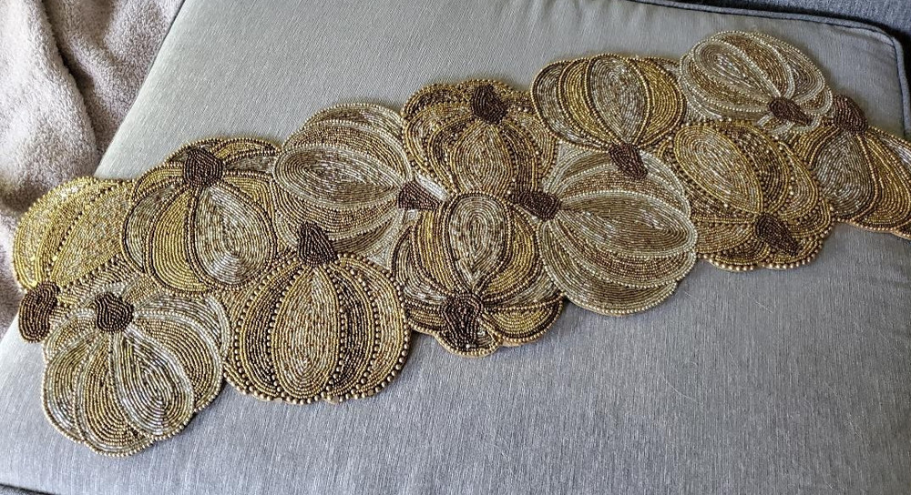 Pumpkin Beaded Table Runners SELECT ONE