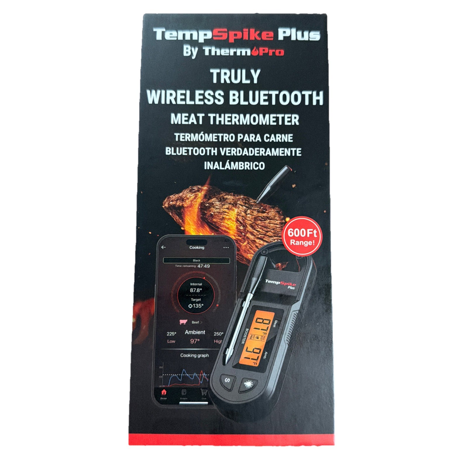 ThermoPro Truly wireless meat thermometer Temp Spike Plus Brand New gallery