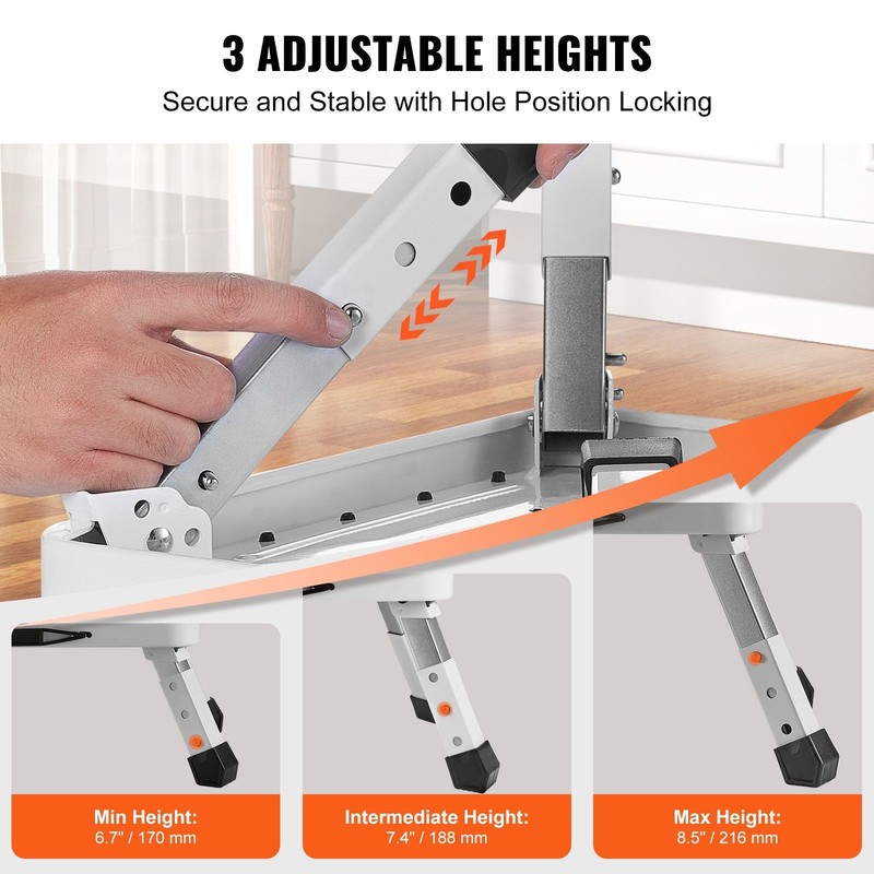 Folding Steel Step Stool with 330lbs Capacity for Home & Office gallery