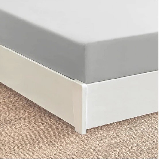 Solid Silver - 1 Piece Fitted / Bottom Sheet 600 TC 100% Egyptian Cotton gallery