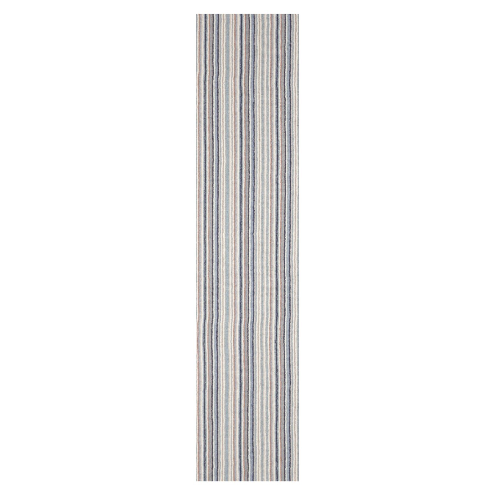 Multi Sizes Runners Ivory Hand Tufted Striped New Zealand Wool Runnersonly gallery