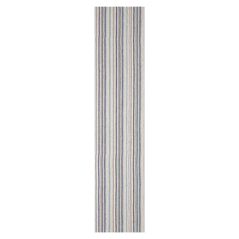 Multi Sizes Runners Ivory Hand Tufted Striped New Zealand Wool Runnersonly