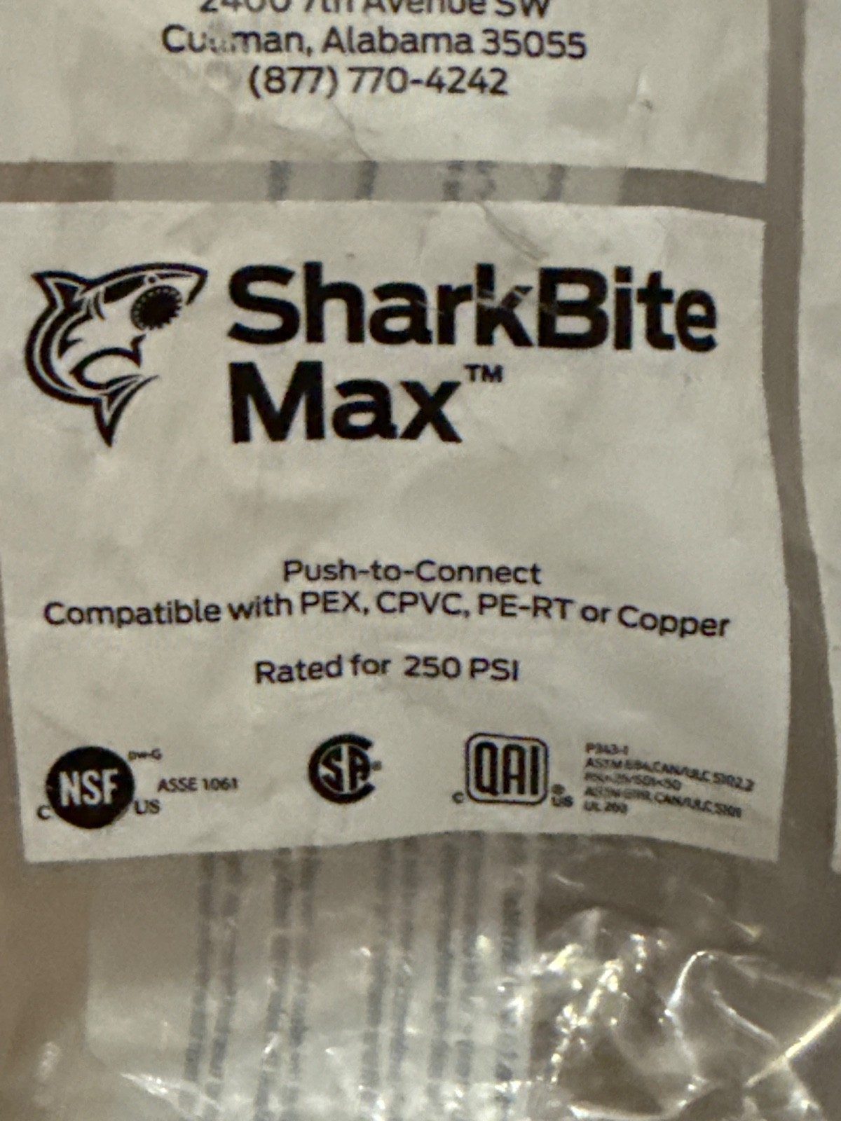 (6) SharkBite Max 1/2" Push-to-Connect x3/4" MNPT Brass Reducing Adapter Fitting gallery