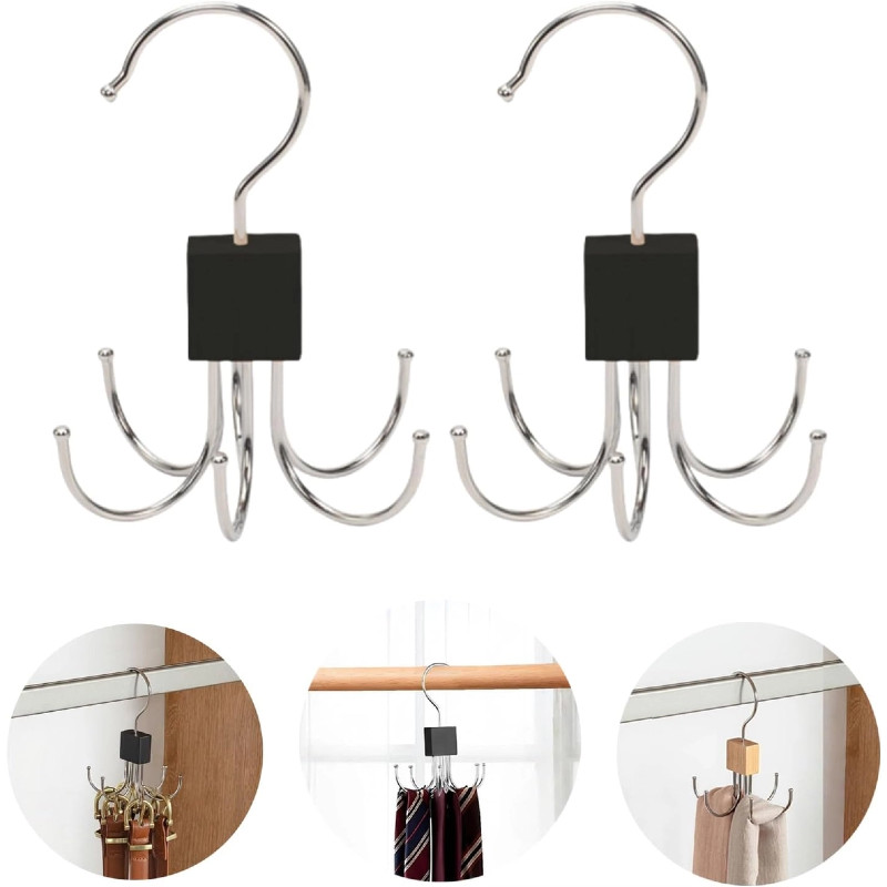 2 pcs Hanger Belt Organizer Rack Space Saving Closet Organizer Hooks for Home US gallery