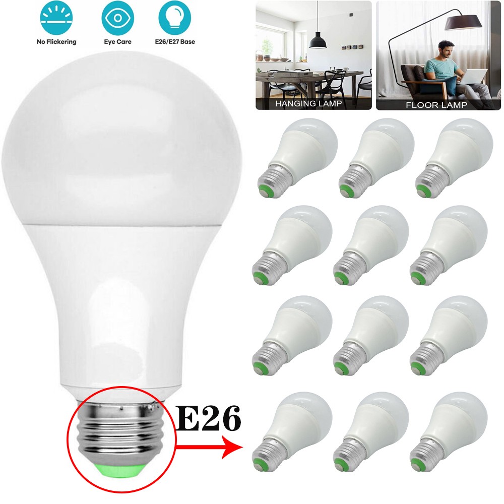 15 PACK LED Light Bulbs 15W/100W Daylight A19 6500K E26 Replacement Lamp gallery